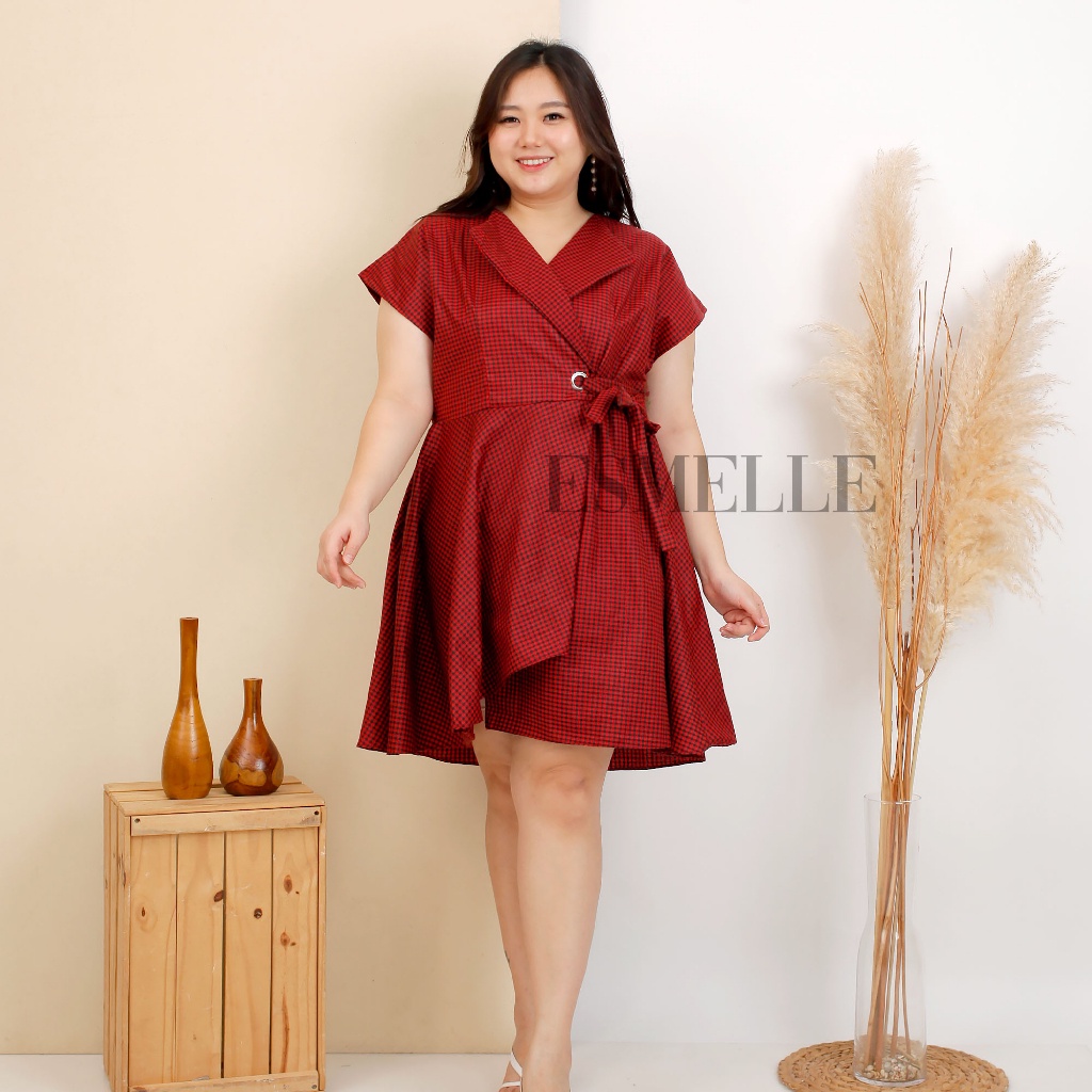 Dress Jumbo Wanita Terbaru 2023 Korean Style Pesta Xxxl Ld 130 120 Tunik Sabrina Modern 150 Bahan Me