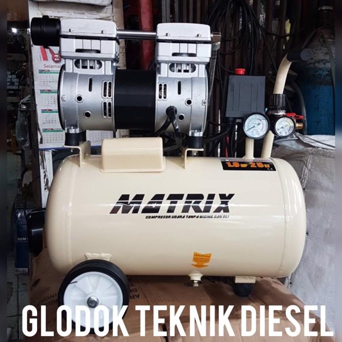 Kompresor Oilless 1 Hp Matrix Oil Free Compressor Ofs750-25 Oil Less