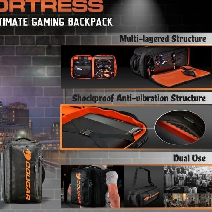 Cougar Gaming Ultimate Gaming Backpack Tas / Bag Fortress Promo Terbaru