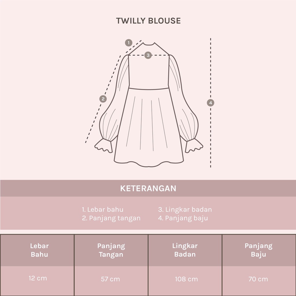 STYLISH MODERN Lozy Hijab - Twilly Blouse
