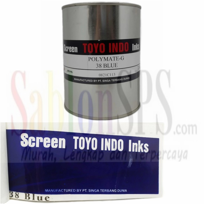 

Ready Tinta Toyo Polymate G38 Blue Tinta Sablon Plastik 1Kg High Quality