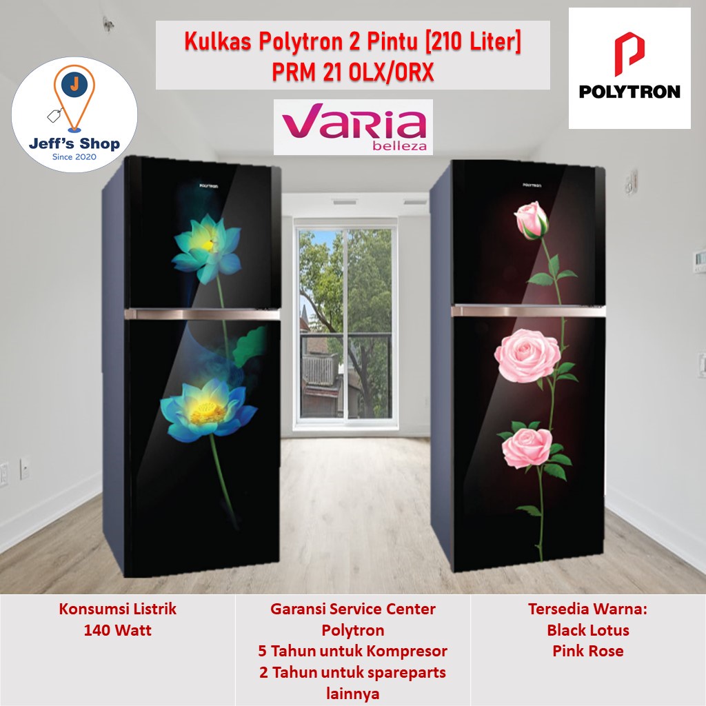 Kulkas Polytron 2 Pintu [210 Liter] [Varia Belleza] PRM 21