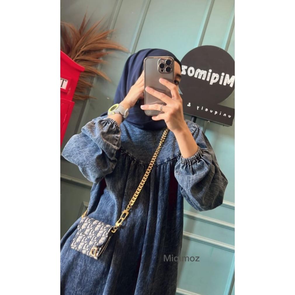 New - midi jeans  / midi dress jeans ter / midi jeans couple anak 1-13 tahun ,,