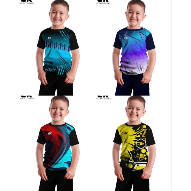 Baju Bola Anak anak Setelan Jersey Bola Anak cowok/Cewek Kaos Bola Anak 1 Set Baju dan Celana Umur 6
