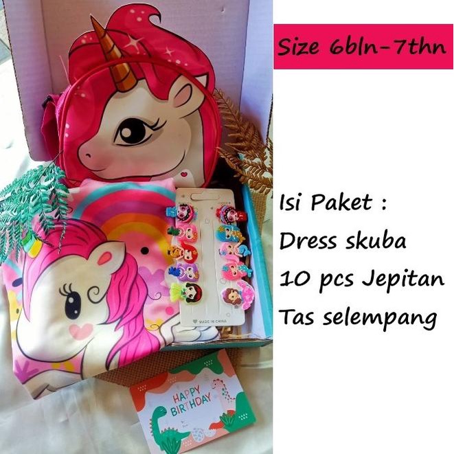 Hampers kado Ultah Anak Perempuan 1-7 Tahun / Hadiah Dress Anak Cewek