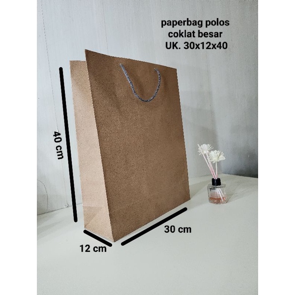 

paperbag polos coklat besar 30x12x40