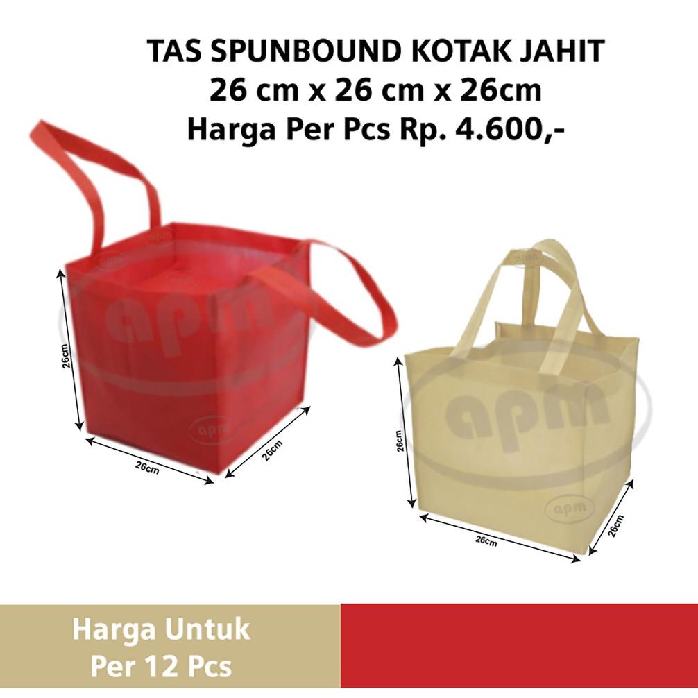 

Berkualitas! Tas Spunbond Jahit Ukuran 26x26x26 !