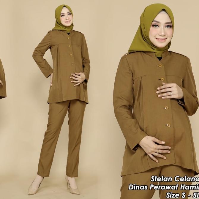 seragam dinas Pemda hamil baju kantor Pemda bumil baju khaki