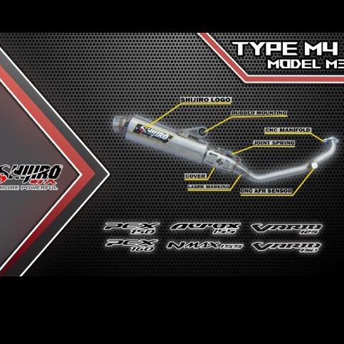 KNALPOT RACING ADV 150 TYPE M4 MODEL M3 ORIGINAL SHIJIRO RACING