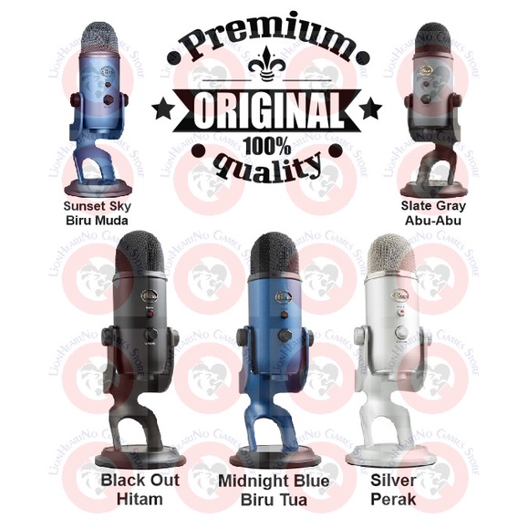 ORIGINAL BLUEYETI Blue YETI Usb MIC Microphone PREMIUM Streamer
