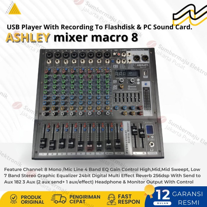 Mixer Ashley Macro 8 Original Macro8 Channel