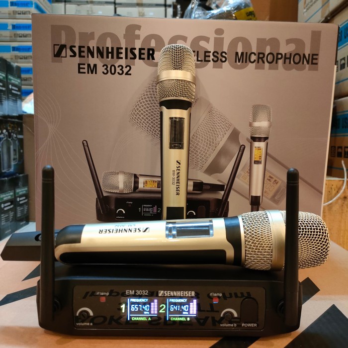 Mic Wireless Sennheiser EM-3032 Microphone 2 Pegang Pegang