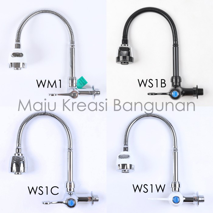 Terbaru Kran Angsa Fleksibel New Soligen Pvc Keran Cuci Piring Tembok Sink Ori