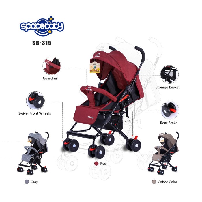 Stroller Spacebaby Kereta Dorong Space Baby - Sb 315