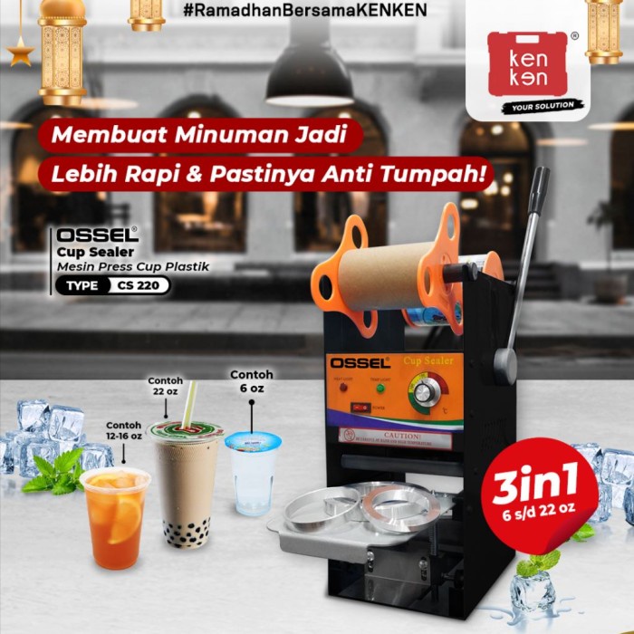 Promo Mesin Cup Sealer Manual Ossel Mesin Cup Sealer 22Oz Mesin Press Gelas Terbaru