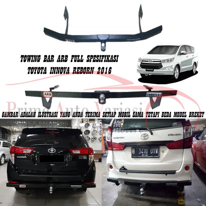 NEW TOWING BAR ARB BESI BUMPER BELAKANG TOWING BAR - INNOVA REBORN 2016 ORIGINAL TERBARU