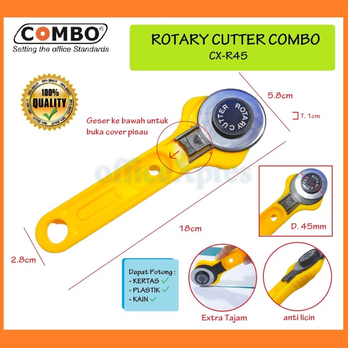 

Rotary Cutter 45mm / Pisau Putar Pemotong Kain / Pisau Rotary