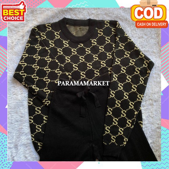 Sweater Baju Lengan Panjang Wanita Kaos Cewek Dewasa Ootd Fashion Catagory 1950S Crop Jumbo Oversize