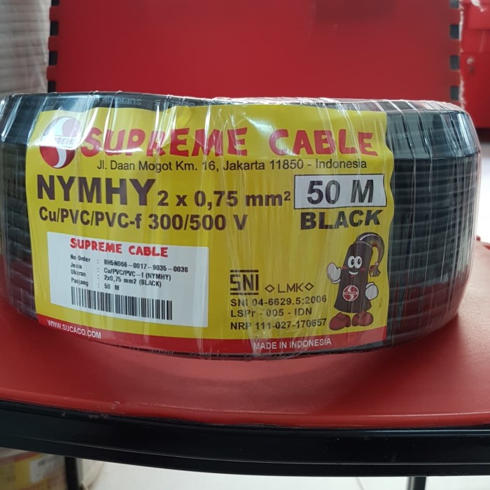 Kabel Nyyhy Supreme 2X0.75 Serabut 2 X 0.75