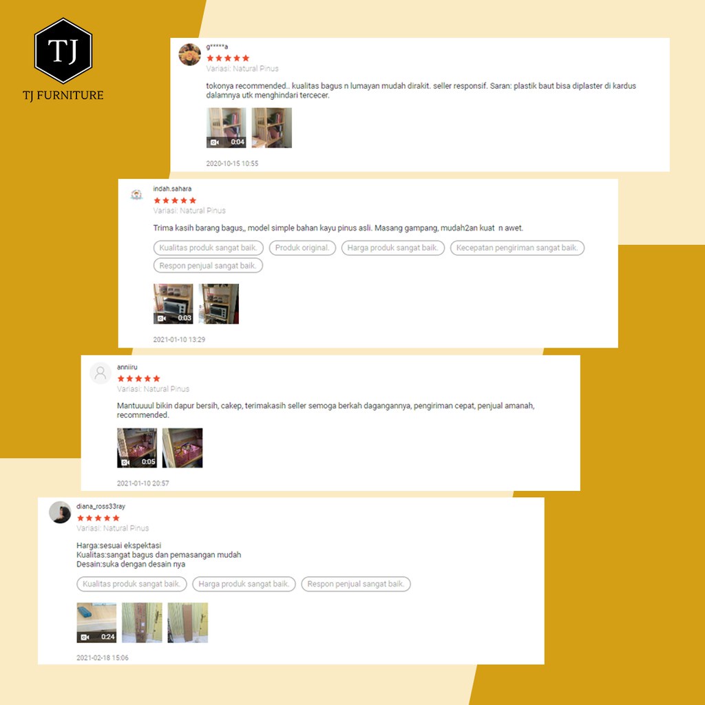 Rak Buku Kayu/Rak Pajangan / Rak Sepatu Kayu / Rak Serbaguna Kayu 4 Susun Kayu Solid