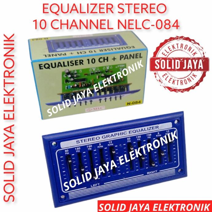 New Kit Equalizer 10 Channel Ekualiser Equaliser Panel Nelc 084 Berkualitas