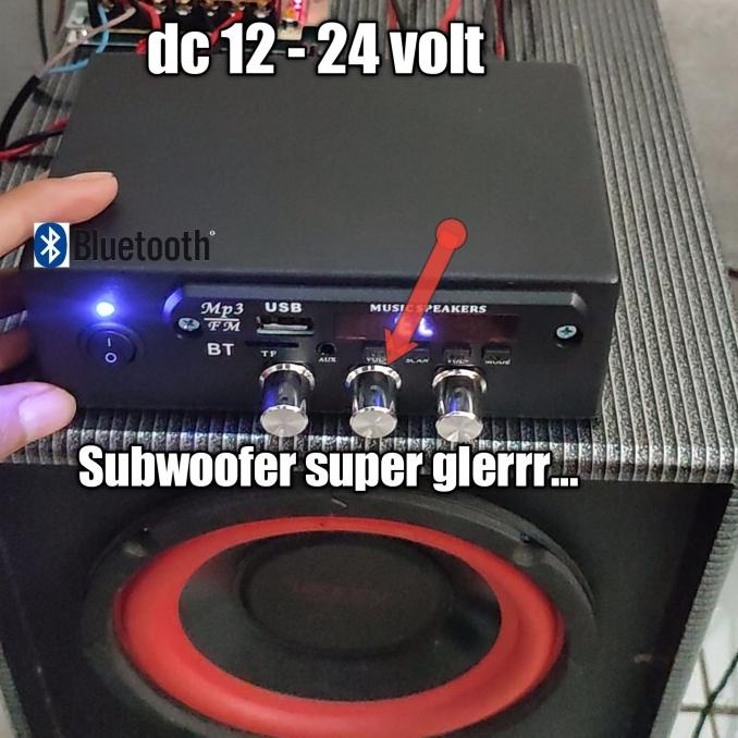 power amplifier subwoofer 2.1 ampli rakitan mp3 bluetooth usb Termurah