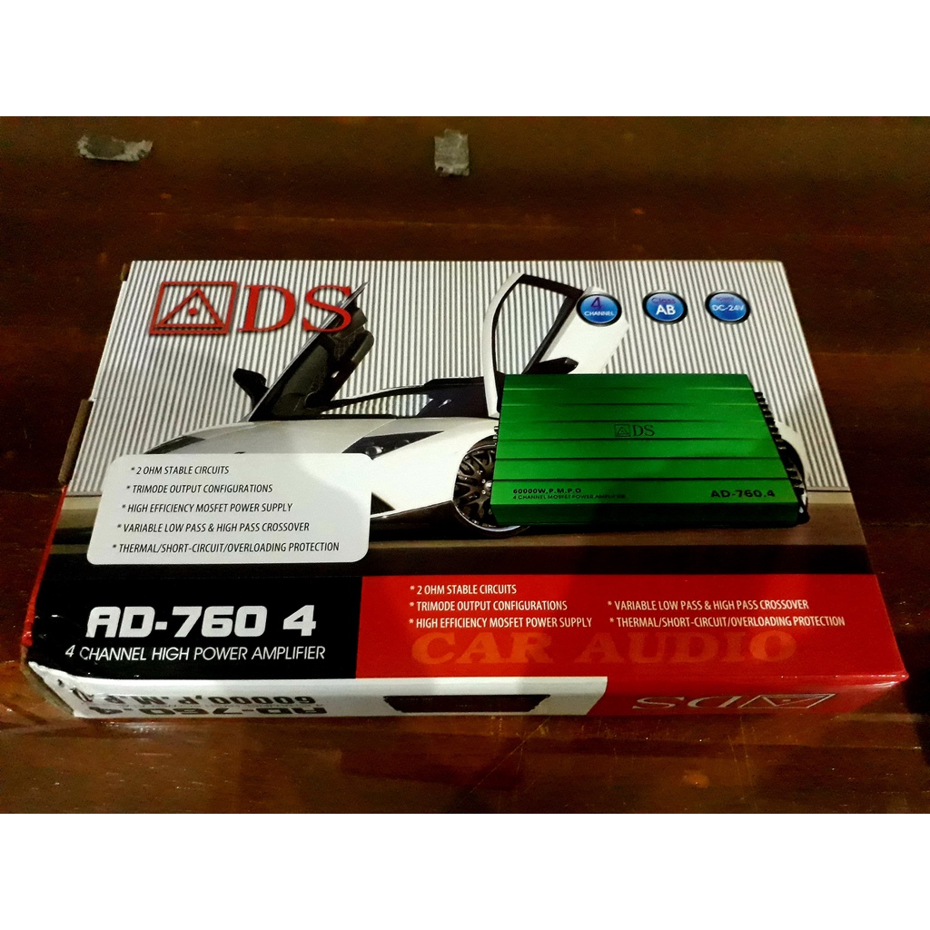 Power Mobil 4 Chanel ADS AD-760.4 Amplifier 60000 Watts