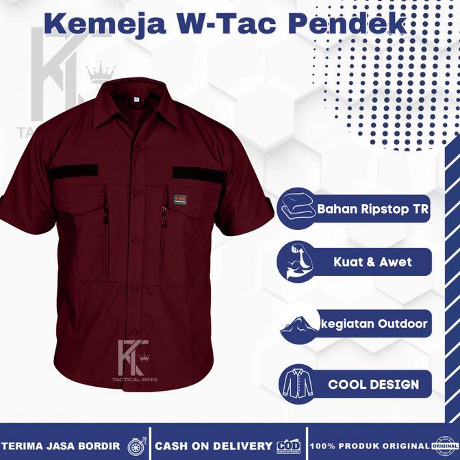 Terlaris Kemeja Tactical Pendek Pernusa/Kemeja Maroon/Kemeja Lapangan Limited Edition
