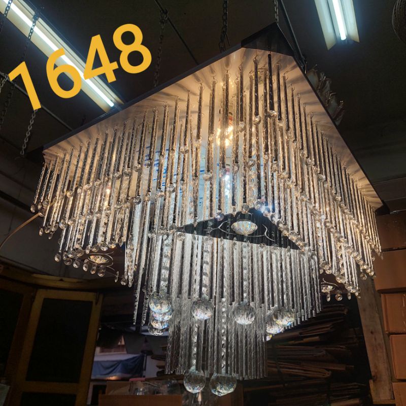 Lampu Plafon Kristal Remote Diameter 60 Cm