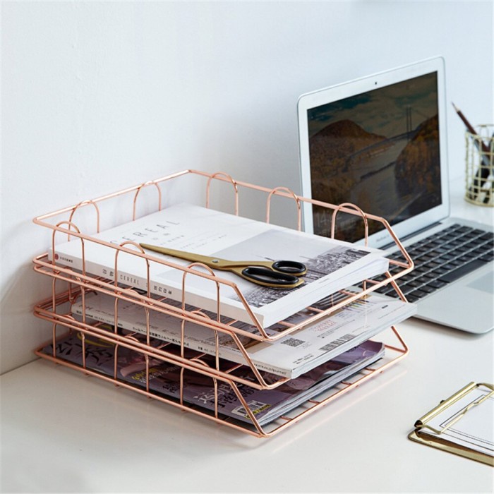 

Promo Rak Majalah Meja Stackable Magazine File A4 Paper Tray Organizer Desk