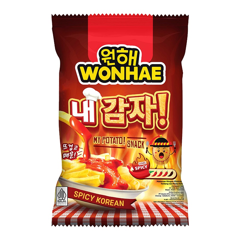 

WONHAE My Potato! Snack Spicy Korean 60 g