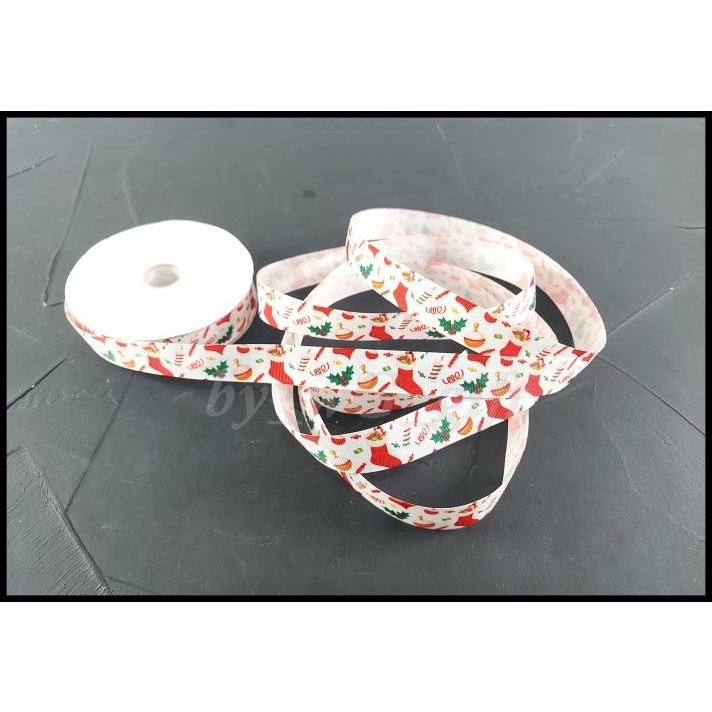 

TERBARU PITA NATAL -GROSSGRAIN ; LEBAR 2.5 CM ; MIX COLOURS !!!!