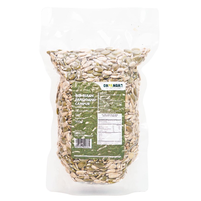 

Biji Panggang Campur (Kuaci,Biji Labu) 500Gr / Roasted Xed Seeds