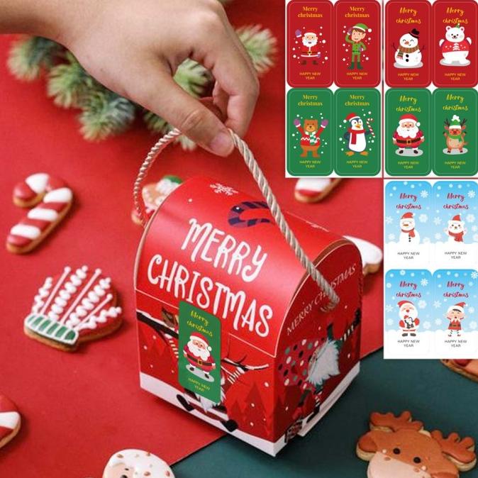 

Sticker Label Merry Christmas Eve Stiker Selamat Natal Kotak 3X6 Cm