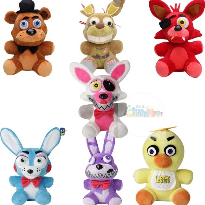 NEW PRODUK BONEKA PLUSHIE FNAF FRIDAY NIGHT AT FREDDY'S FREDDY FOXY BONNIE CHICA 