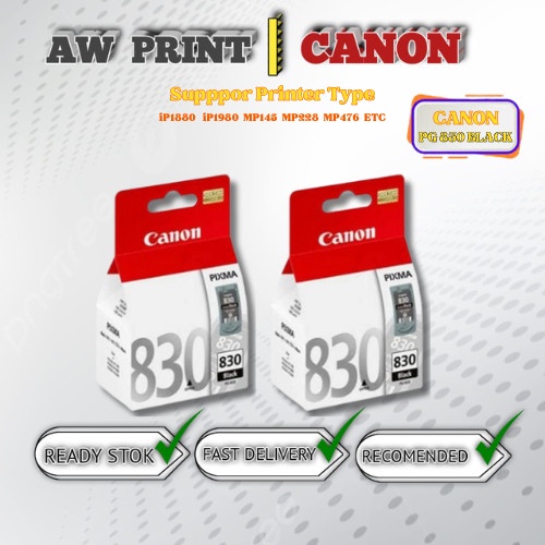 CATRIDGE TINTA CANON PG 830 + CL 831 ( 1 SET ) FOR IP1880 / IP1980 /