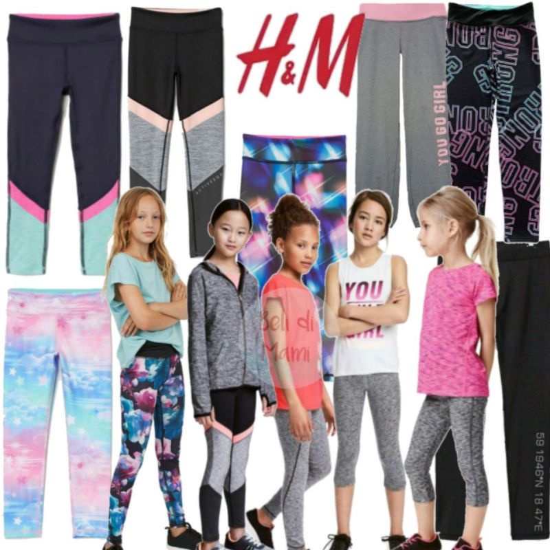 Sport Legging Olah Raga Anak Perempuan. Size 10, 12 Tahun. Hm H**