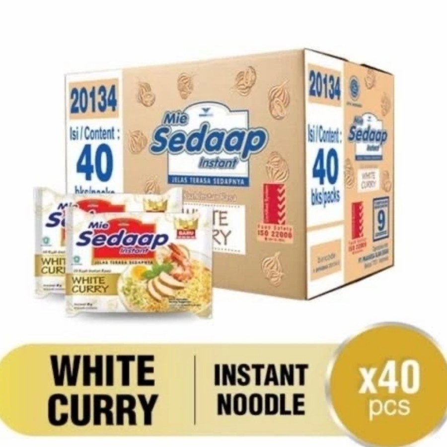 

Sedaap sedap mie instan white curry instant noodle 81 gr x 40 ( 1 dus)