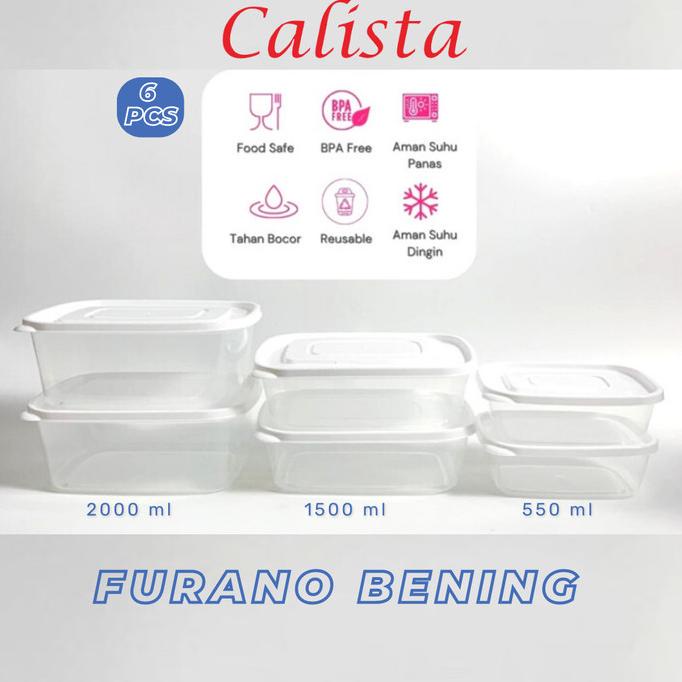 Toples Kulkas Freezer Set Calista Furano Premium Food Container Prep