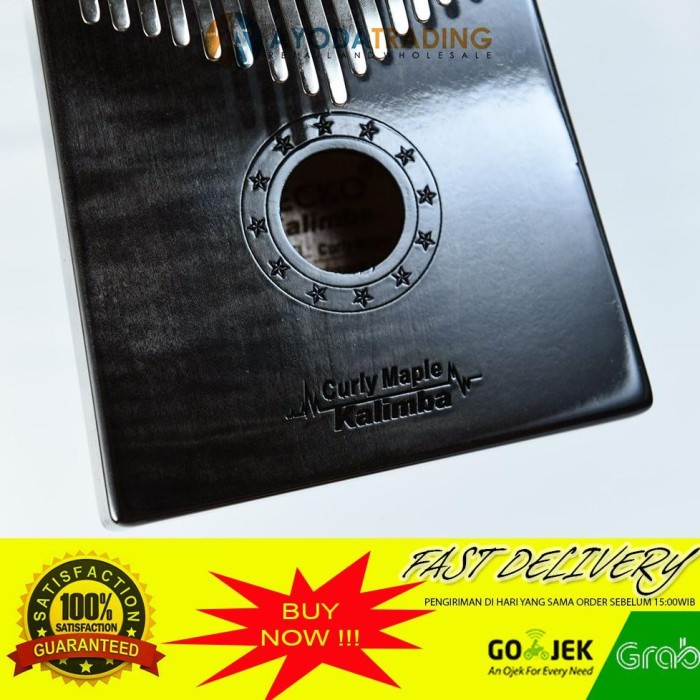 Kalimba - Authentic Gecko Kalimba K17Mc-B Curly Maple Hard Case