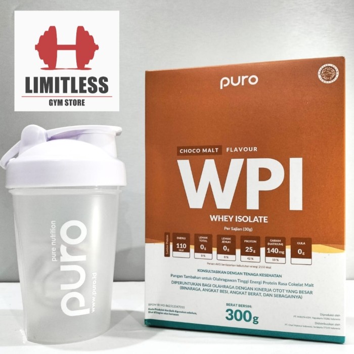PURO WPI 90 WPI90 300g - Whey Isolate 300 gram BPOM Lactose Free