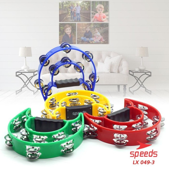 Tamborin - Belanja Speeds Alat Musik Tamborin Double Ring Plastik Kecrekan
