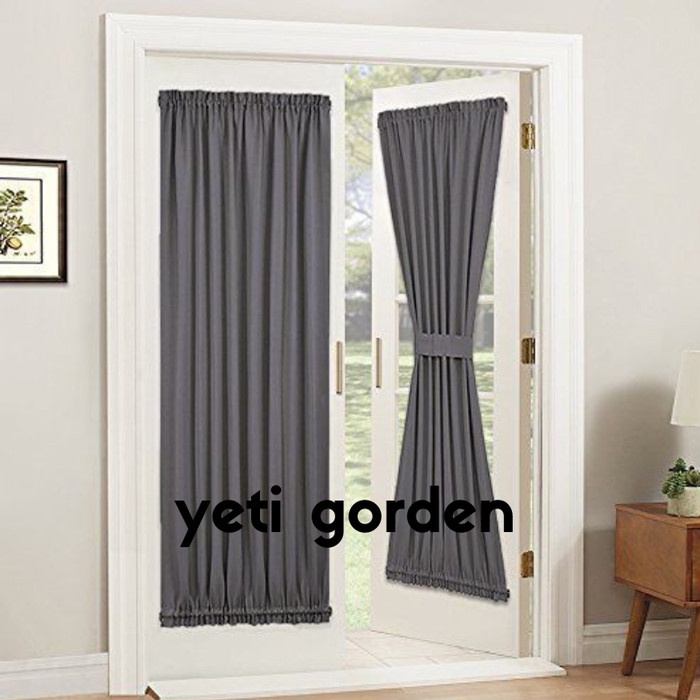 Promo Gorden Kupu Kupu Pintu Kaca Blackout Motif Saffron