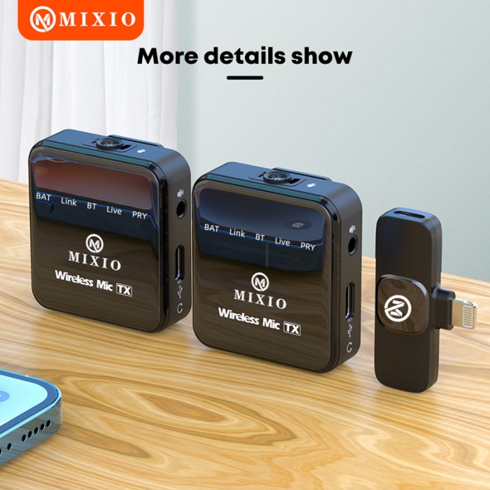MIXIO - Mikrofon Lavalier T9/T10 Wireless Microphone Professional HP