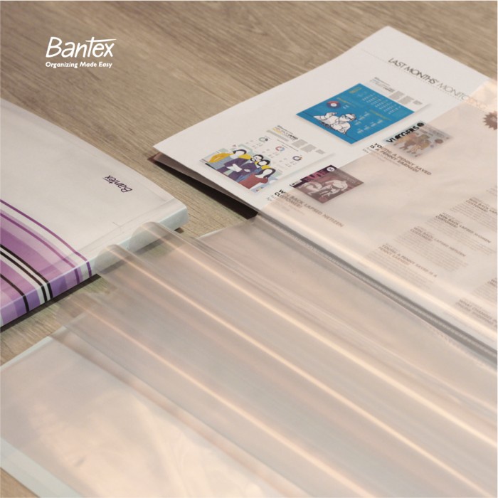 

Asli Bantex Pp Fancy Stripes Display Book 30 Pockets Folio Lilac #3197 21 Garansi
