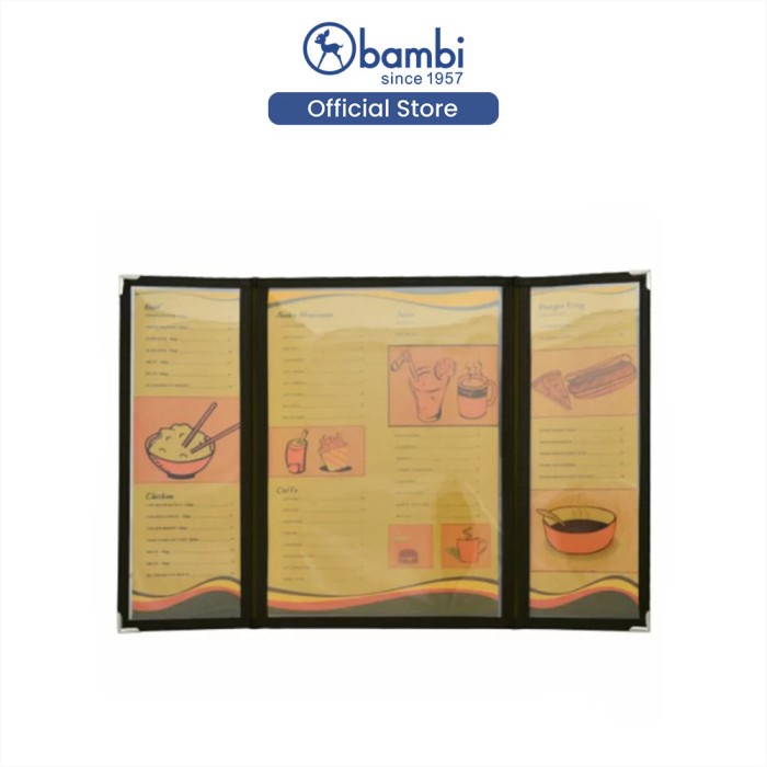 

Promo Bambi 5828-11 Cafe Menu Hollder Lipat 3 - Merah Terbatas