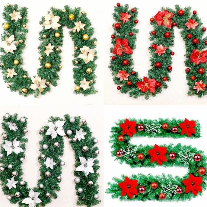 

Sale Now Garland Set Daun Lilit Kawat Set Bunga Bola Natal Murah Dekorasi Natal Original