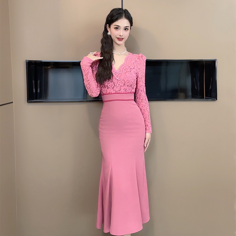 Gaun Fishtail Jahitan Renda Baru Gaun Fishtail Jahitan Renda Baru