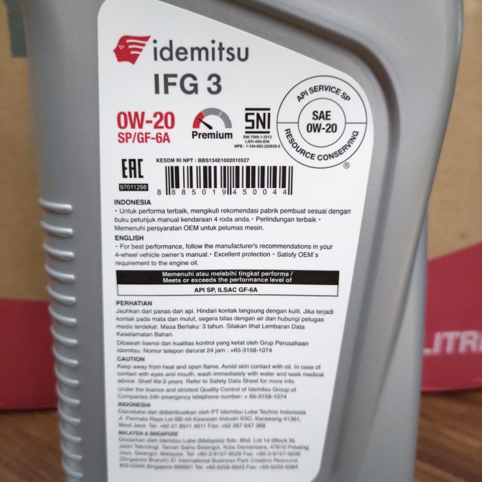 Oli Mesin Nissan Xtrail T32 Idemitsu SN 0W-20 Full Synthetic star