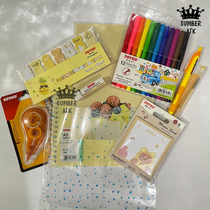 

SALE PAKET ATK SET A YELLOW / KUNING - SUMBER ATK Termurah